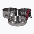 Set di pentole da escursione in acciaio Alpinus Yucatan da 2l, 1,5l e 0,6l