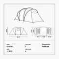 Tenda da campeggio 4 persone Alpinus Gandia 4 antracite 10
