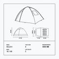 Alpinus Sella 4 antracite Tenda da trekking per 4 persone 8