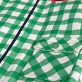 KID STORY giacca da bambino antivento e impermeabile a griglia verde 4