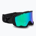 Maschera da sci IMX Snow black matt/black/green iridium/brown