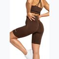 Pantaloncini da allenamento biker da donna Gym Glamour Push Up 2.0 cioccolato fondente 4