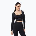 Maniche lunghe da allenamento da donna Carpatree Dopamine Buzz Seamless nero ossidiana
