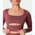 Maglia a maniche lunghe da allenamento da donna Carpatree Dopamine Buzz Seamless rose/brown 4