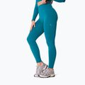 Leggings da allenamento da donna Carpatree Dopamine Buzz Seamless petrol green