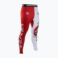 Leggings da allenamento Ground Game Kettei da uomo rosso/bianco 2