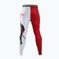 Leggings da allenamento Ground Game Kettei da uomo rosso/bianco 4