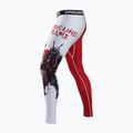 Leggings da allenamento Ground Game Kettei da uomo rosso/bianco 5