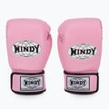 WINDY Guanti da boxe classici in pelle sintetica rosa 2