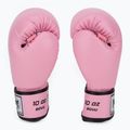 WINDY Guanti da boxe classici in pelle sintetica rosa 4