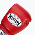 WINDY Guanti da boxe classici in pelle sintetica rossa 5