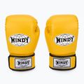 WINDY Guantoni da boxe classici in pelle sintetica gialli 2