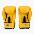 WINDY Guantoni da boxe classici in pelle sintetica gialli 3