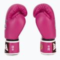 RAJA BOXING Guanti da boxe singoli standard in vera pelle rosa 4