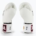 RAJA BOXING Guanti da boxe bianchi standard singoli in vera pelle 4