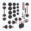 HMS SGN120 Pro Set 6W1 20kg pesi nero/rosso