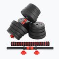 HMS SGP20 Set di manubri con bilanciere da 20 kg nero/rosso 3
