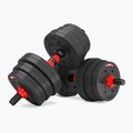 HMS SGP20 Set di manubri con bilanciere da 20 kg nero/rosso 4
