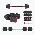 HMS SGP30 Set di manubri nero/rosso da 30 kg con attacco per bilanciere