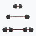 HMS SGP30 Set di manubri nero/rosso da 30 kg con attacco per bilanciere 2