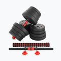 HMS SGP30 Set di manubri nero/rosso da 30 kg con attacco per bilanciere 3