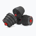 HMS SGP30 Set di manubri nero/rosso da 30 kg con attacco per bilanciere 4