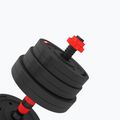 HMS SGP30 Set di manubri nero/rosso da 30 kg con attacco per bilanciere 7