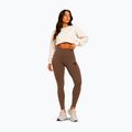 Leggings da allenamento donna Octagon Legion Ribber brown 2
