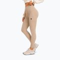 Leggings da allenamento donna Octagon Legion Ribber beige 4