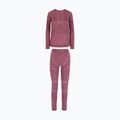 Completo intimo termico da donna Viking Lan Pro claret/light pink