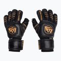 Guanti da portiere per bambini Football Masters Full Contact NC v4.0 nero/oro