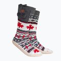Glovii GQ4 bianco/rosso/grigio pantofole riscaldate con calzini 2