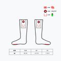 Glovii GQ5 bianco/rosso/grigio pantofole riscaldate con calzini 8