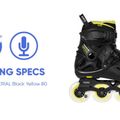 Pattini a rotelle Powerslide Imperial One 80 nero/giallo da uomo 16