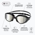 Occhiali da nuoto BuddySwim OzeanX Mirror nero / argento 8