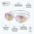 Occhialini da nuoto BuddySwim OzeanX Mirror bianco / iridium 4