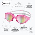 Occhialini da nuoto BuddySwim OzeanX Mirror pink/white/iridium 2