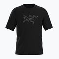 Maglietta da corsa Arc'teryx Logo Uomo Cormac, erica nera