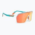 Occhiali da sole Rudy Project Spinshield bianco e acqua opaco/arancio multilaser