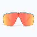 Occhiali da sole Rudy Project Spinshield bianco e acqua opaco/arancio multilaser 3