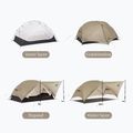 Tenda da trekking 1-osobowy Naturehike Mongar UL1 15D moon rock sand 2