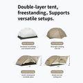 Tenda da trekking 2-osobowy Naturehike Mongar UL 2 15D moon rock sand 2