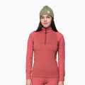 Felpa termica donna Devold Duo Active Merino 205 Zip Neck marsala