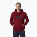 Felpa da uomo Helly Hansen HH Logo Hoodie, color sangue di bue