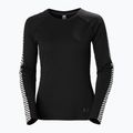 Maglia termica da donna Helly Hansen Lifa Active Stripe Crew black