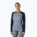 Maglia termica da donna Helly Hansen Lifa Merino Midweight Graphic Crew navy star pixel