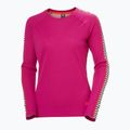 Maglia termica da donna Helly Hansen Lifa Active Stripe Crew magenta 2.0 4