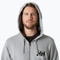 Felpa Helly Hansen HH Logo Uomo con cappuccio e zip intera 2.0 grigio/melange 3