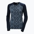 Maglia termica da donna Helly Hansen Lifa Merino Midweight Graphic Crew navy nordic rose aop 5