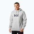Felpa da uomo Helly Hansen HH Logo Hoodie grey/melange